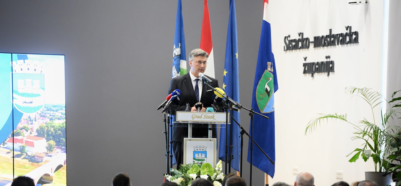 Plenković na Danu Grada Siska: U obnovi i revitalizaciji imat ćete svesrdnu potporu hrvatske Vlade