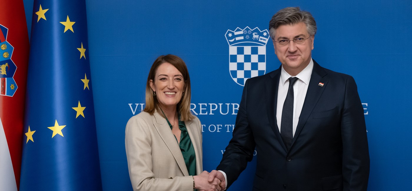 Plenković and Metsola on strengthening European economy, investments in defense and support for Ukraine