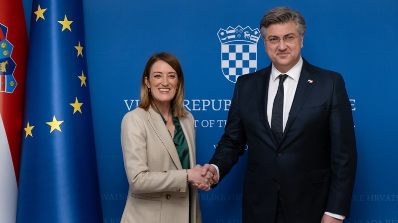 Plenković and Metsola on strengthening European economy, investments in defense and support for Ukraine