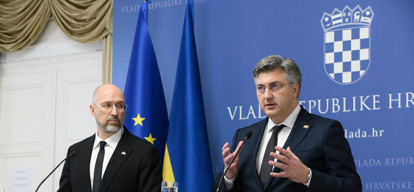 Plenković i Šmihal: Ukrajina brani i europske vrijednosti i europsku slobodu, a mir mora biti i pravedan i trajan
