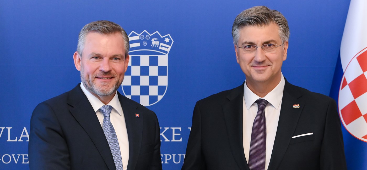Predsjednik Vlade Plenković sa slovačkim predsjednikom Pellegrinijem