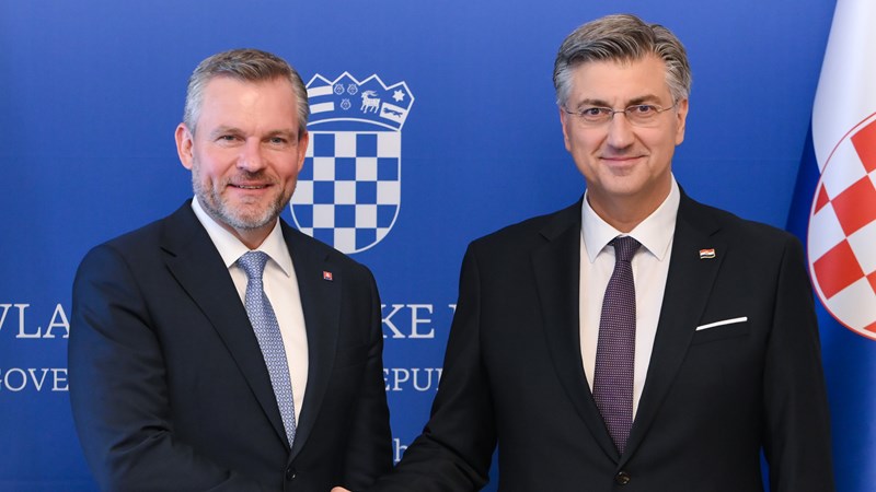 Predsjednik Vlade Plenković sa slovačkim predsjednikom Pellegrinijem