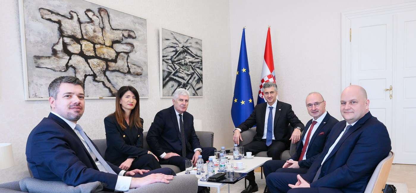 Plenković s Čovićem: Hrvatska podupire europski put Bosne i Hercegovine