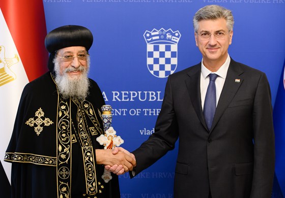 Predsjednik Vlade s poglavarom Koptske pravoslavne Crkve